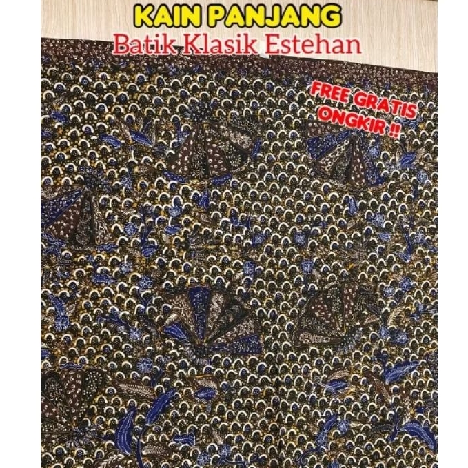 BATIK TULIS LASEM, SERIAN ESTEHAN, MOTIF GUNUNG RINGGIT KOMBINASI KIPAS, 100% FULL TULIS