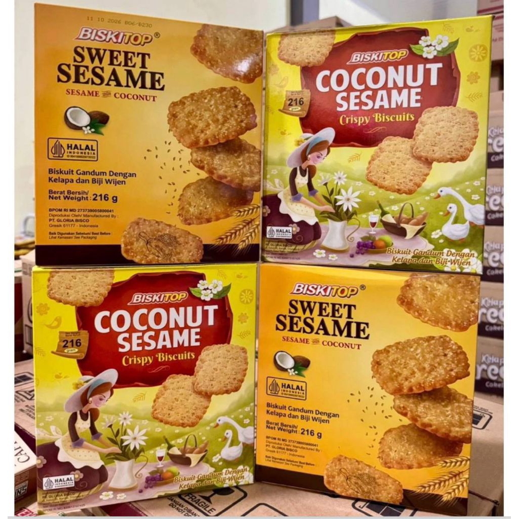 BISKITOP COCONUT SESAME / SWEET SESAME 216gr