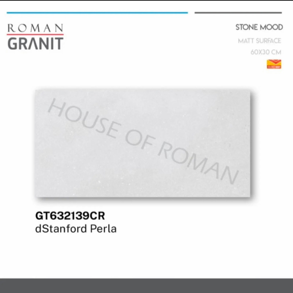 Roman Granit 60x30 dStanford Perla/Granit 30x60 abu abu industrial/Keramik Dinding Kamar mandi abu d