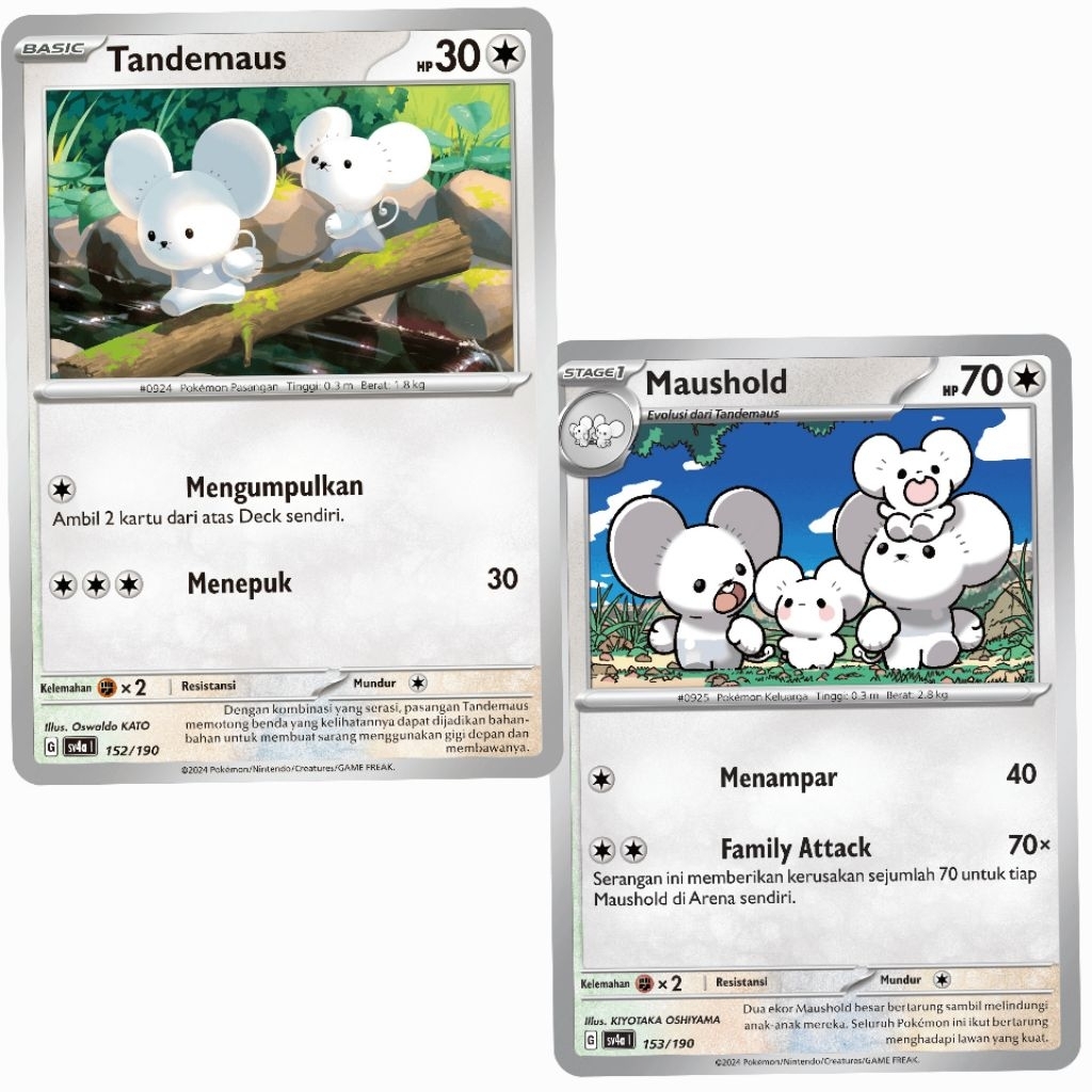 TCG Pokemon Tandemaus & Maushold Evoline Paf