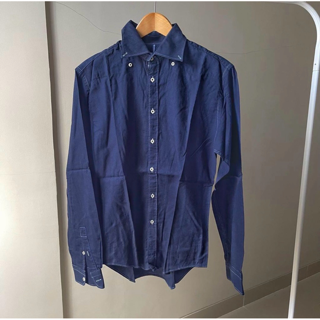 ZARA MAN - Navy shirt - Kemeja Lengan Panjang Pria - preloved