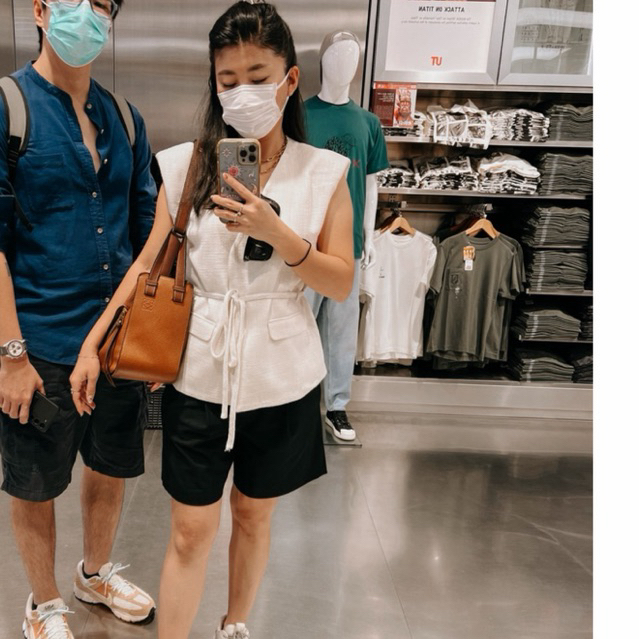 [ PRELOVED VVGC ] Love Bonito white top tweed