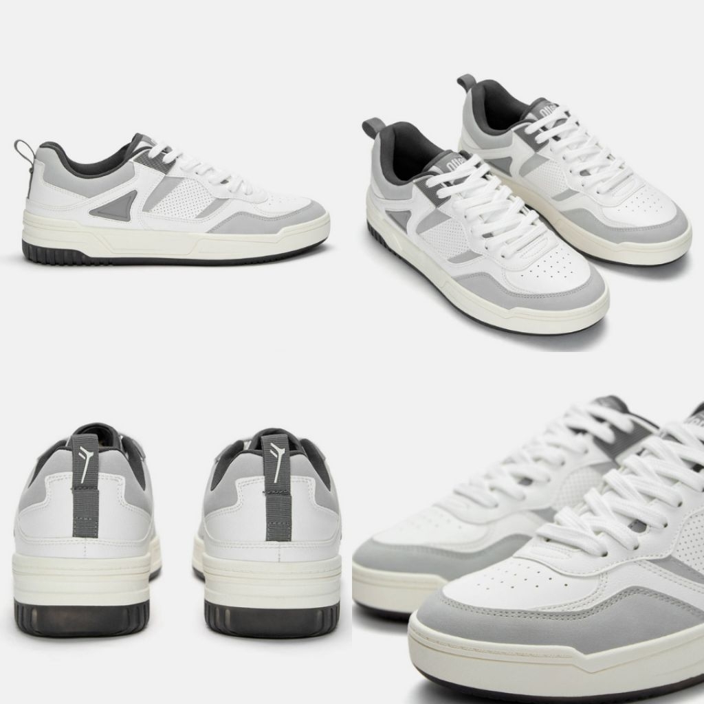 PULL&BEAR SEPATU RETRO SNEAKERS OFF WHITE BARI ASLI ORIGINAL