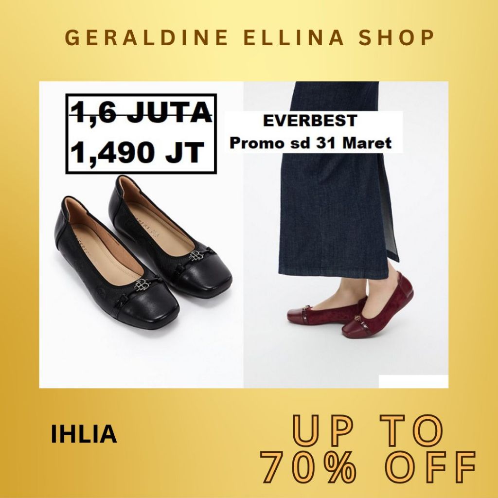 Sepatu flat wanita Everbest original store sale IHLIA