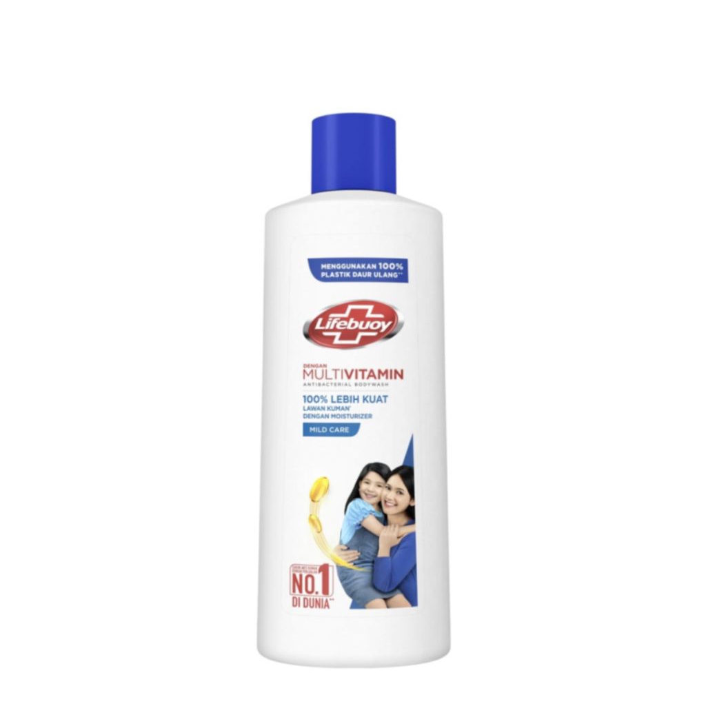 Sabun Mandi Cair Lifebuoy Mild Care 100ml - Perlindungan Kulit Sensitif, Bersih Mendalam, Busa Lembu
