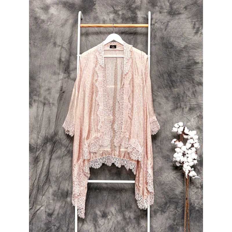 OUTER KIMONO LACE VISCOSE RENDA OUTER BERLENGAN VISCOSE KONDANGAN FORMAT BATIK OUTER PREMIUM VISCOSE