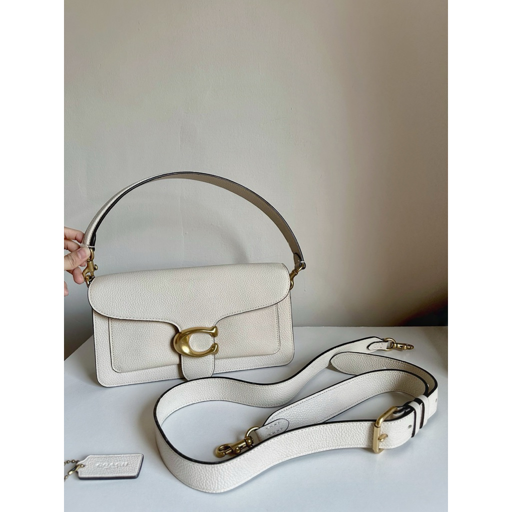 Preloved COACH Tabby 26 in leather chalk