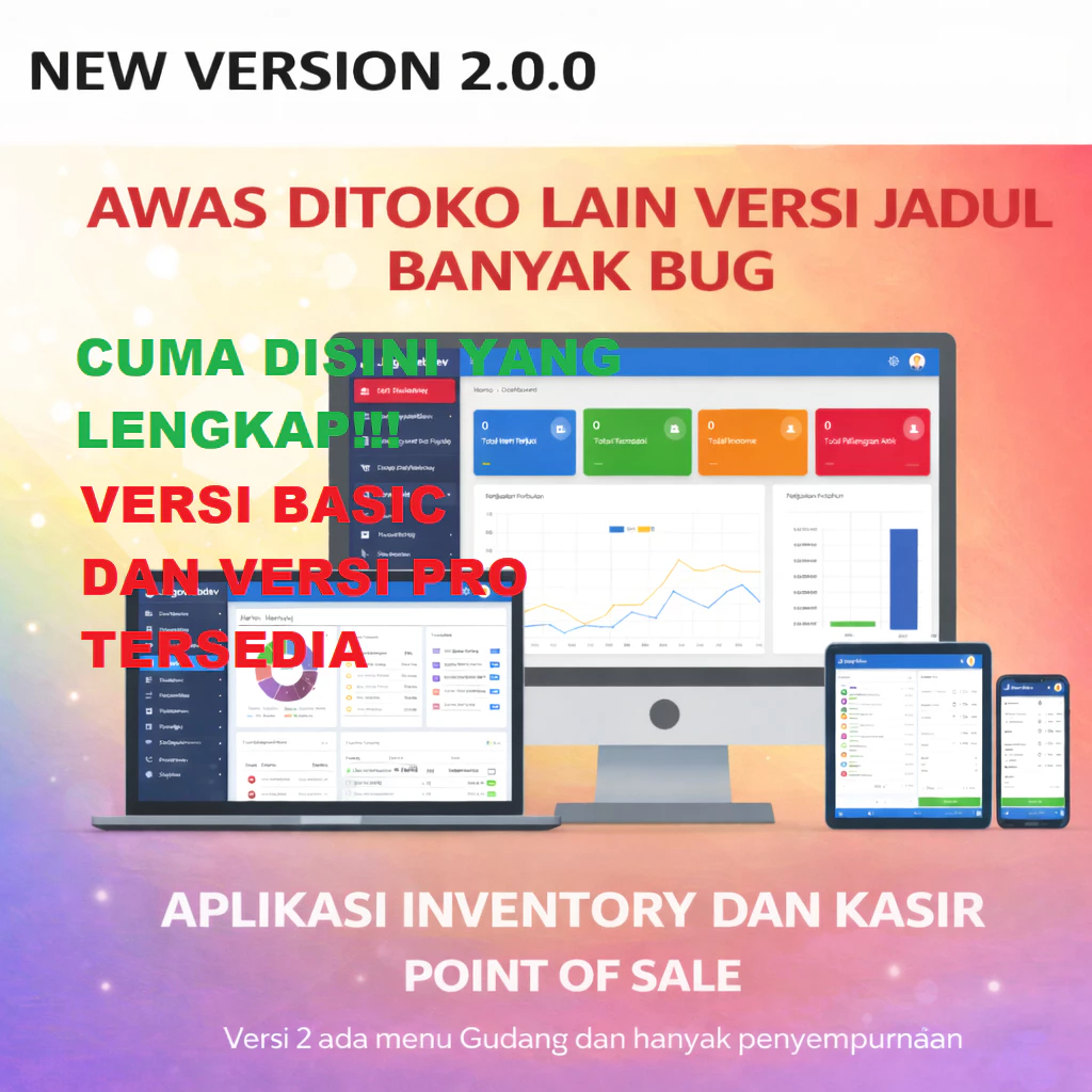 Software Aplikasi Kasir Toko Berbasis Web Dengan PHP dan MySQL NEW VERSI 2.1