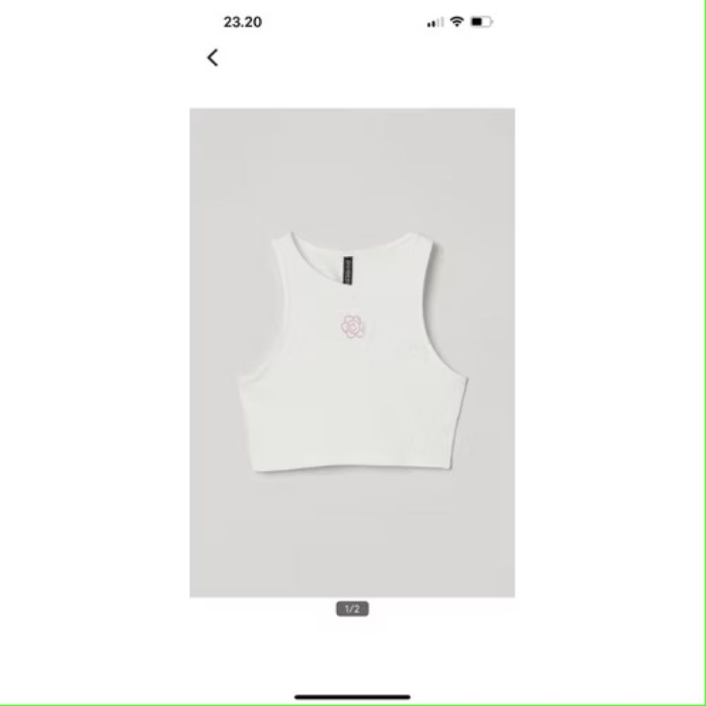 Preloved tanktop crop hnm