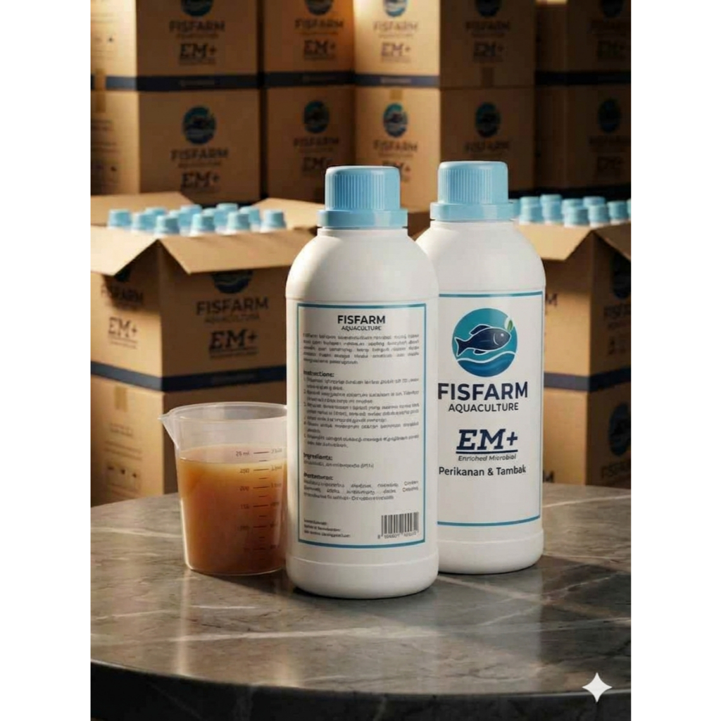 Fisfarm EM+ Enrich Microbial Probiotik Fermentasi Bakteri EM4