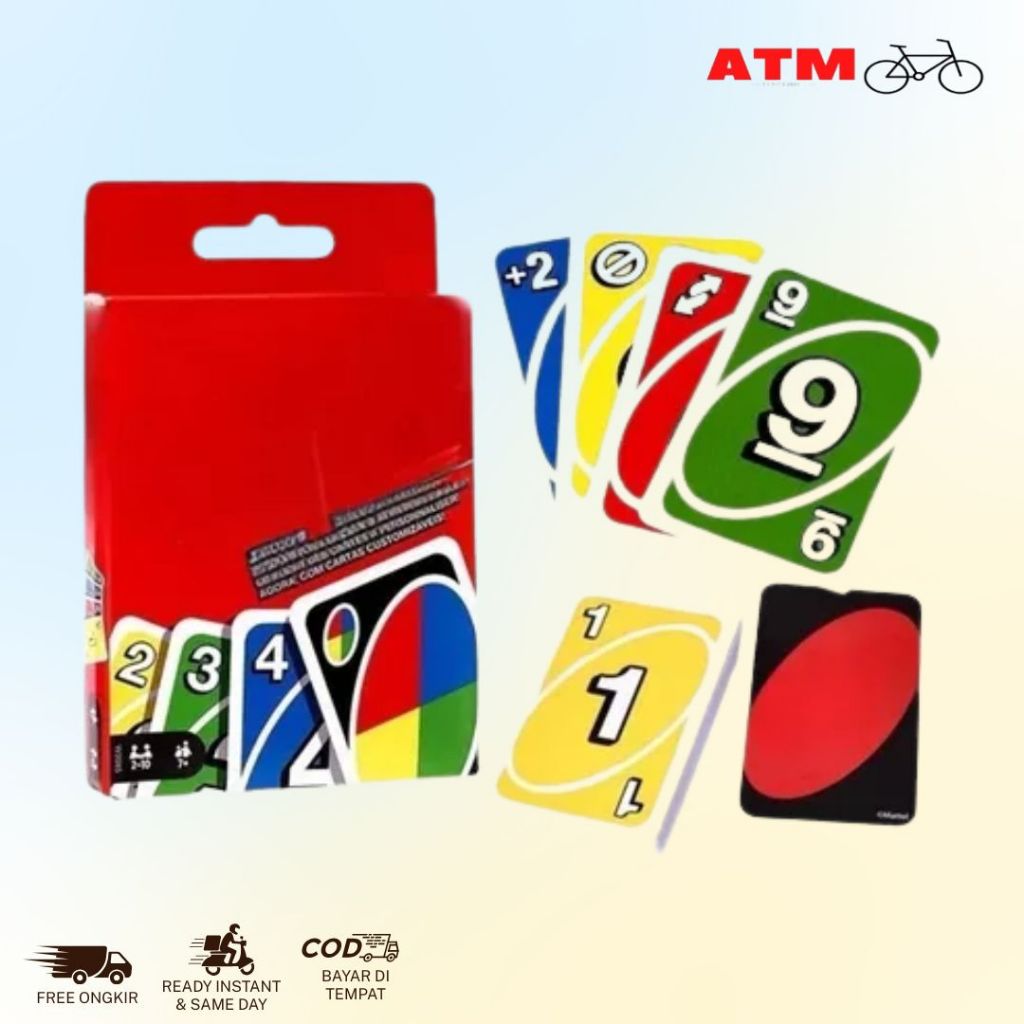ATM BIKE Kartu Permainan Merah Playing Card | Kartu Permainan Keluarga Merah Fun Game Card multiplay