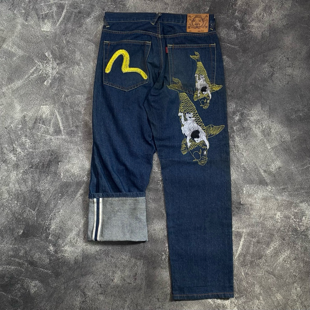 Celana Pants Evisu Selvedge Sukajan Koi Rare Second Original