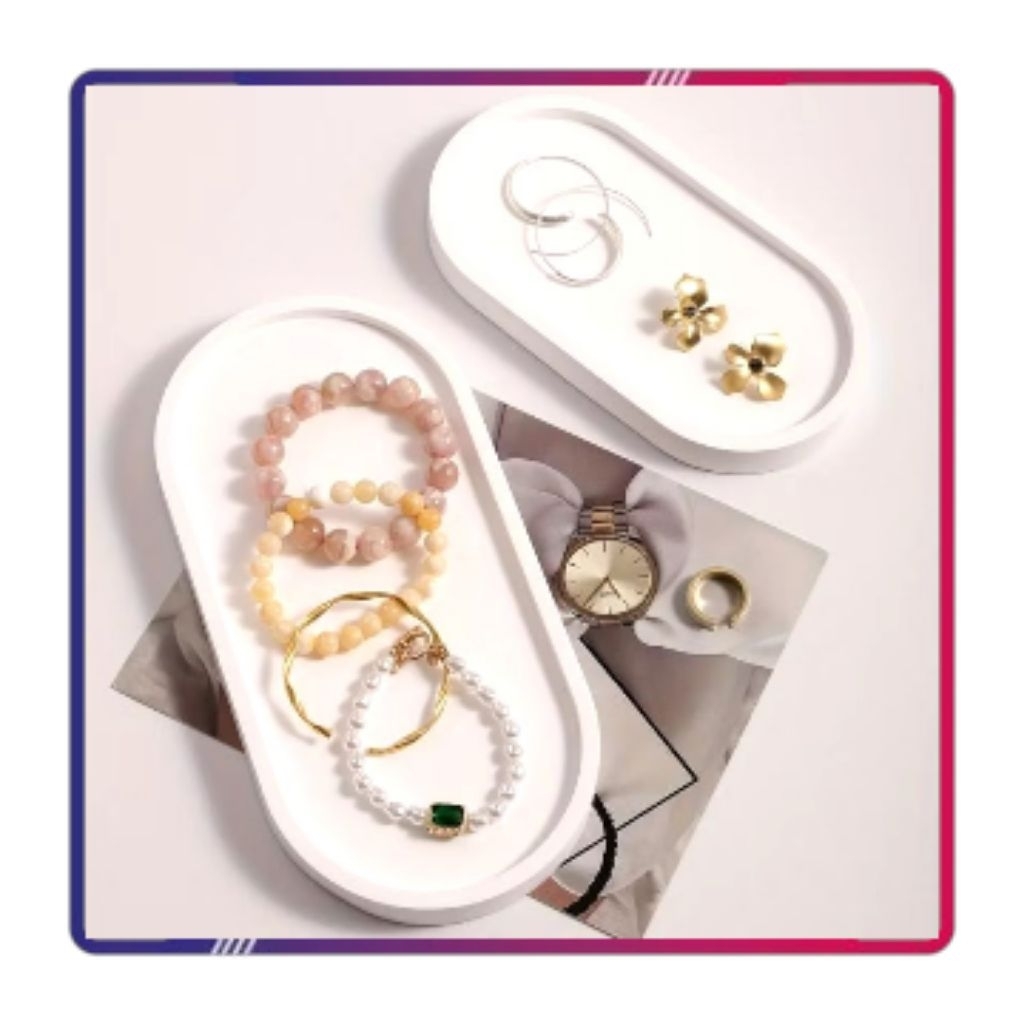 Oval Tray Tatakan Coaster Gelas Aesthetic Nampan Sabun Nordic