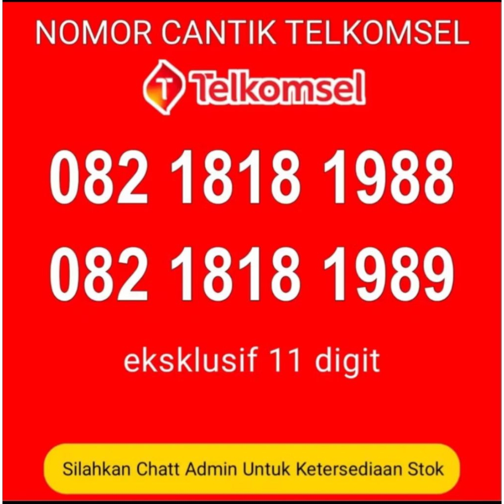 NOMOR CANTIK SIMPATI TELKOMSEL TAHUN 1988 1989