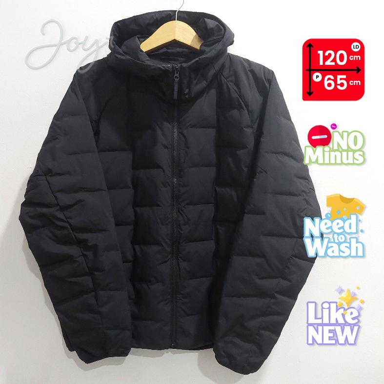 Uniqlo Pufftech Parka - Warm Padded Black - L