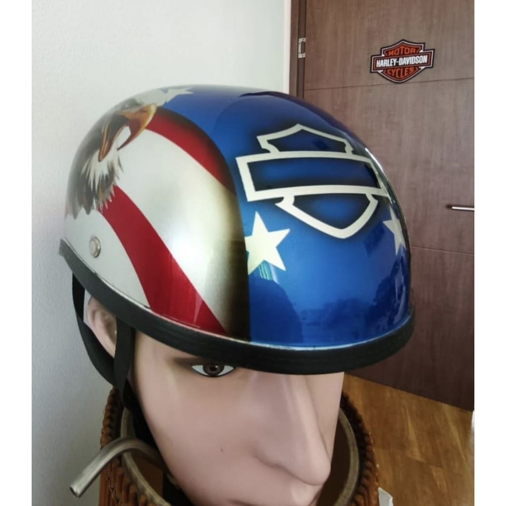 Helm Cetok design FULL warna Harley Davidson motorcycle