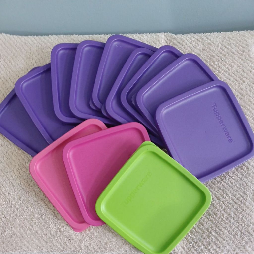 Tutup Seal TUPPERWARE Square Round Tosca 13x13 cm 1pcs