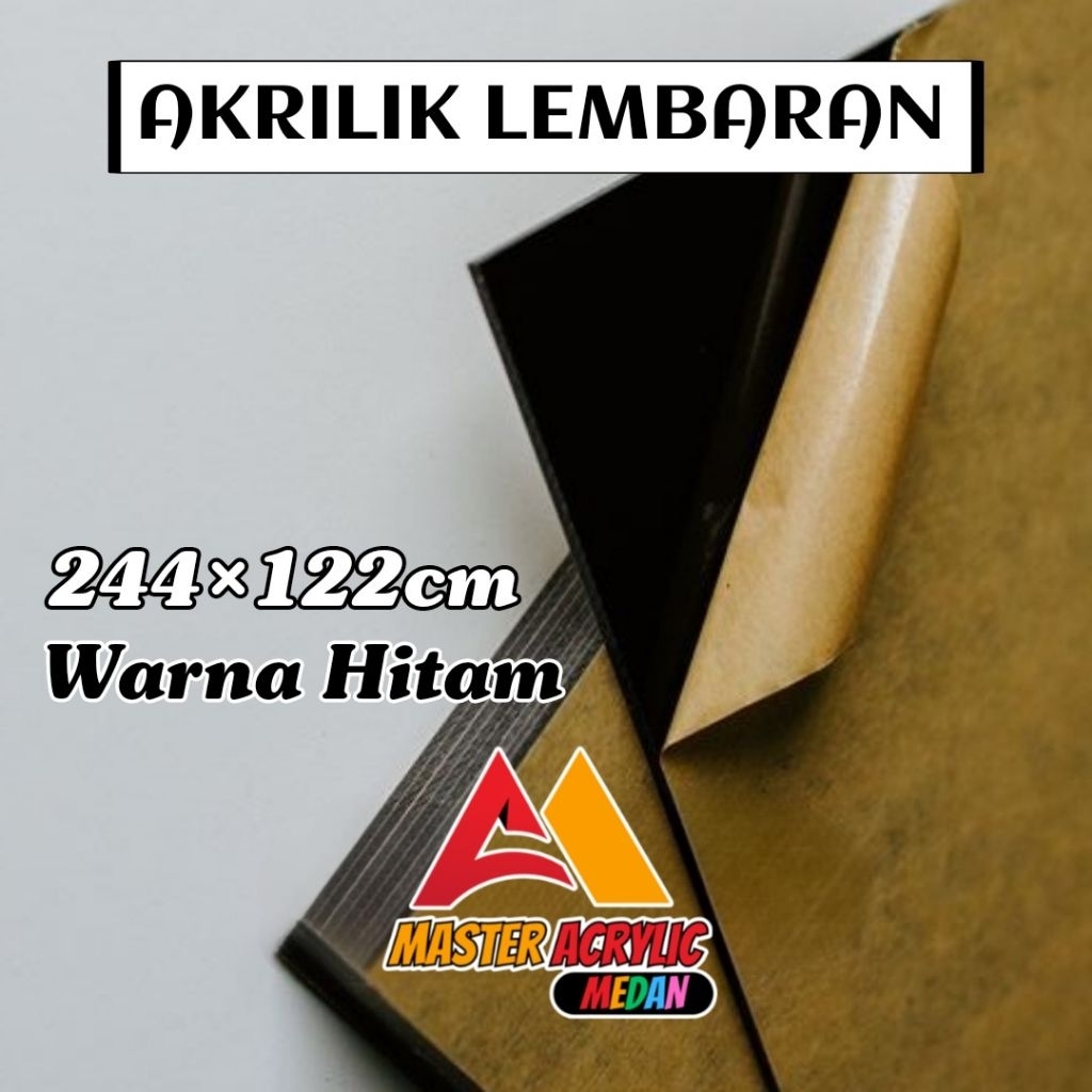 Akrilik Lembaran HITAM SOLID 122 × 244 (Acrylic Sheet / Lembaran Akrilik)