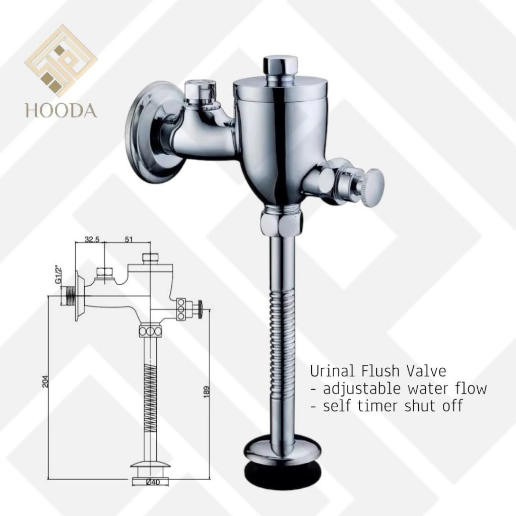 Kran Urinal Urinoir / Push Kran Urinal / Fitting Urinoir Otomatis