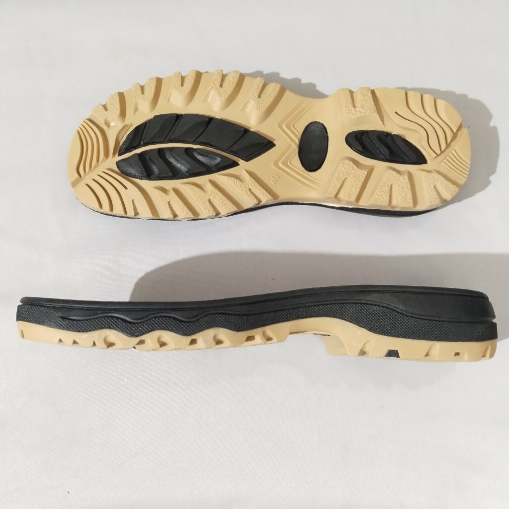 Sol Sepatu Safety MX Hitam Cream - Outsole TPR Kuat Cocok Untuk Telapak Luar Sepatu Proyek Kerja Sep