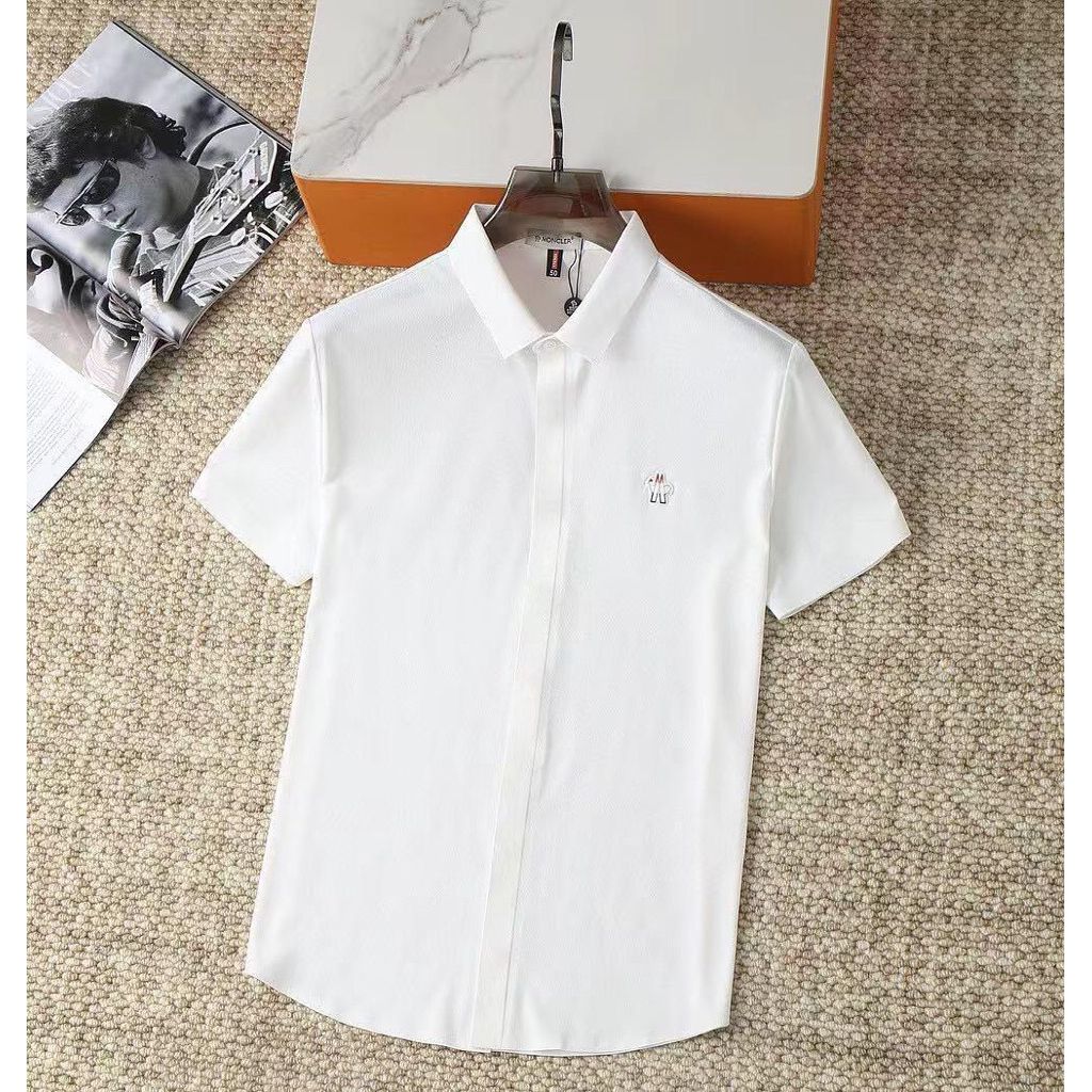 Kemeja pria fashion casual branded putih # AMCR-03B