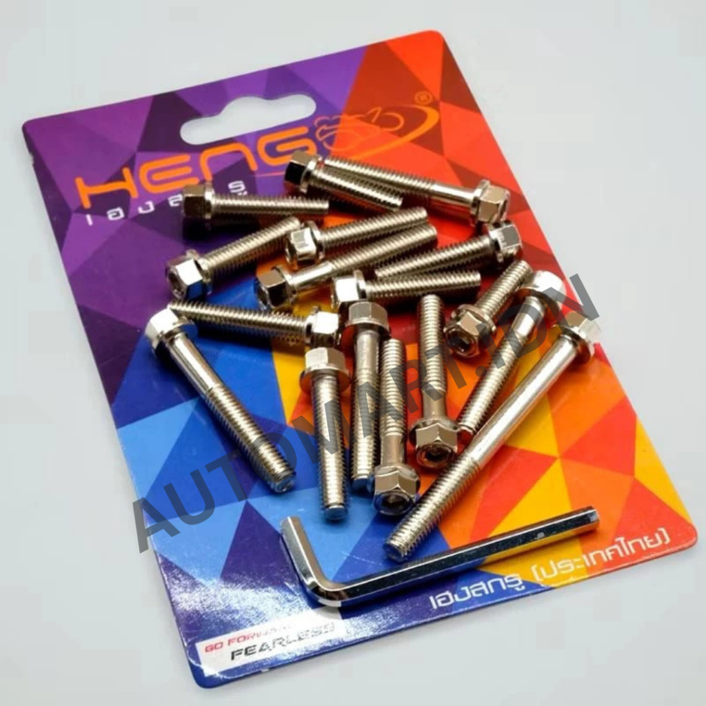 Terbaru Baut 2 Kunci Thailand Chrome Set Bak Mesin Kanan Kiri RX King RXZ