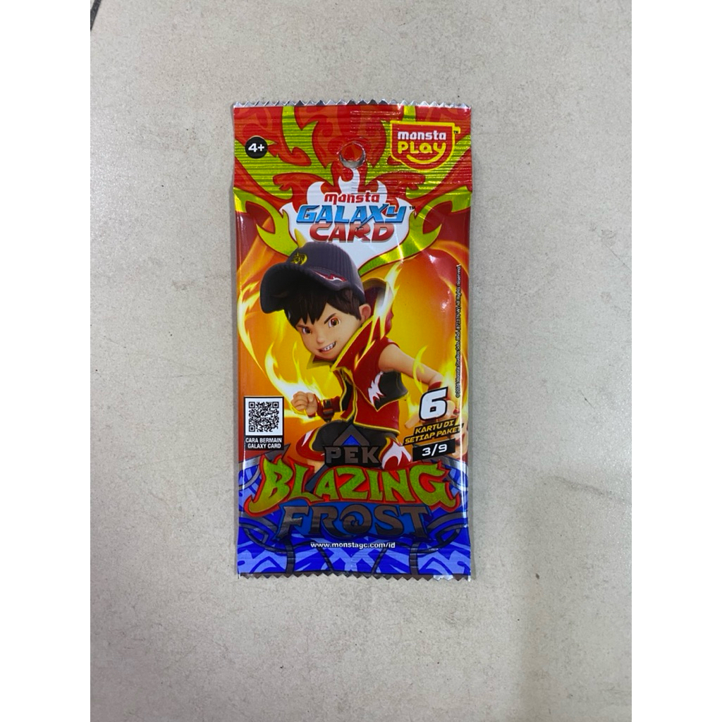 Boboiboy Monsta Galaxy Card Blazing Frost Pek