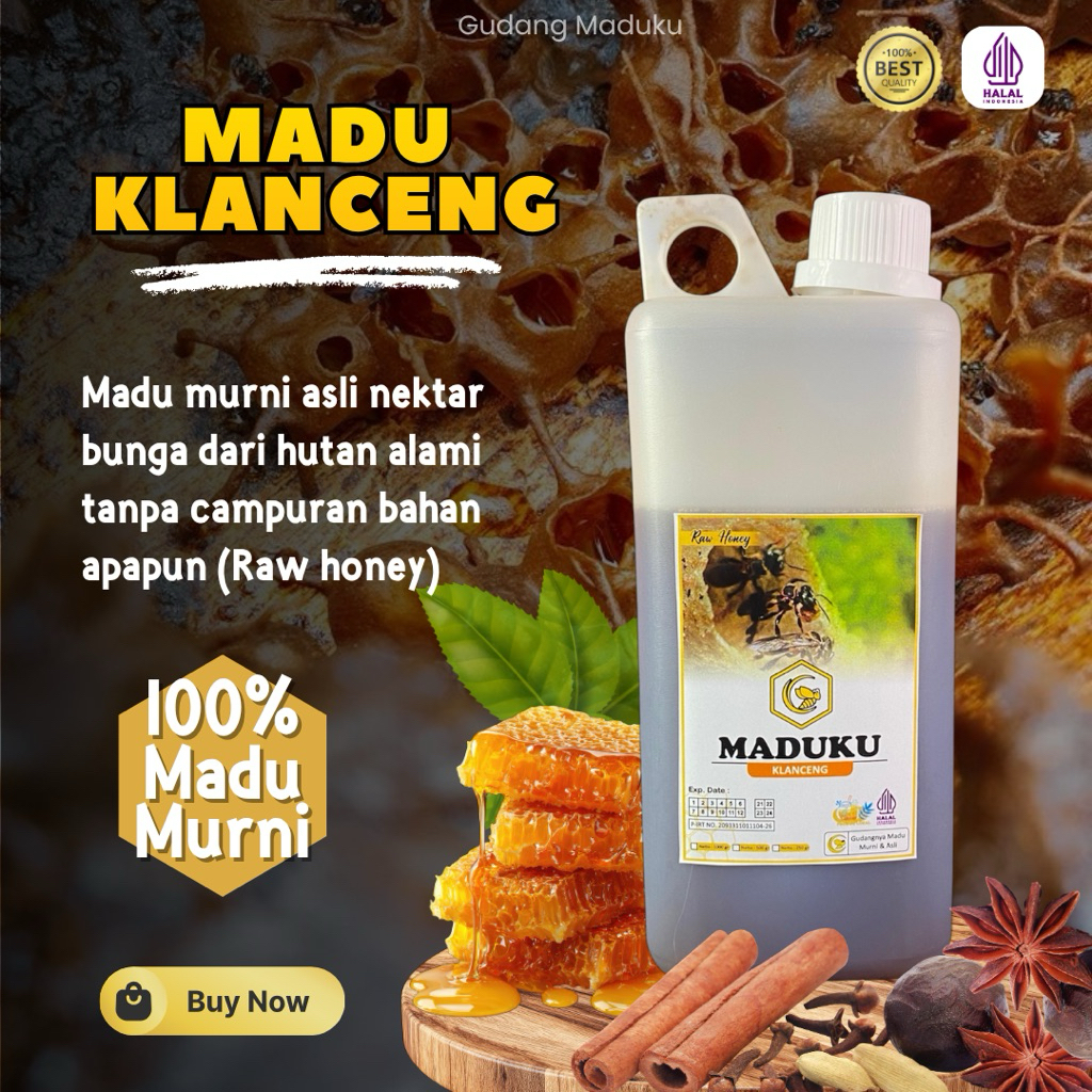 [Gudang Maduku] Madu Klanceng 1kg Madu Murni Asli 100% tanpa campuran
