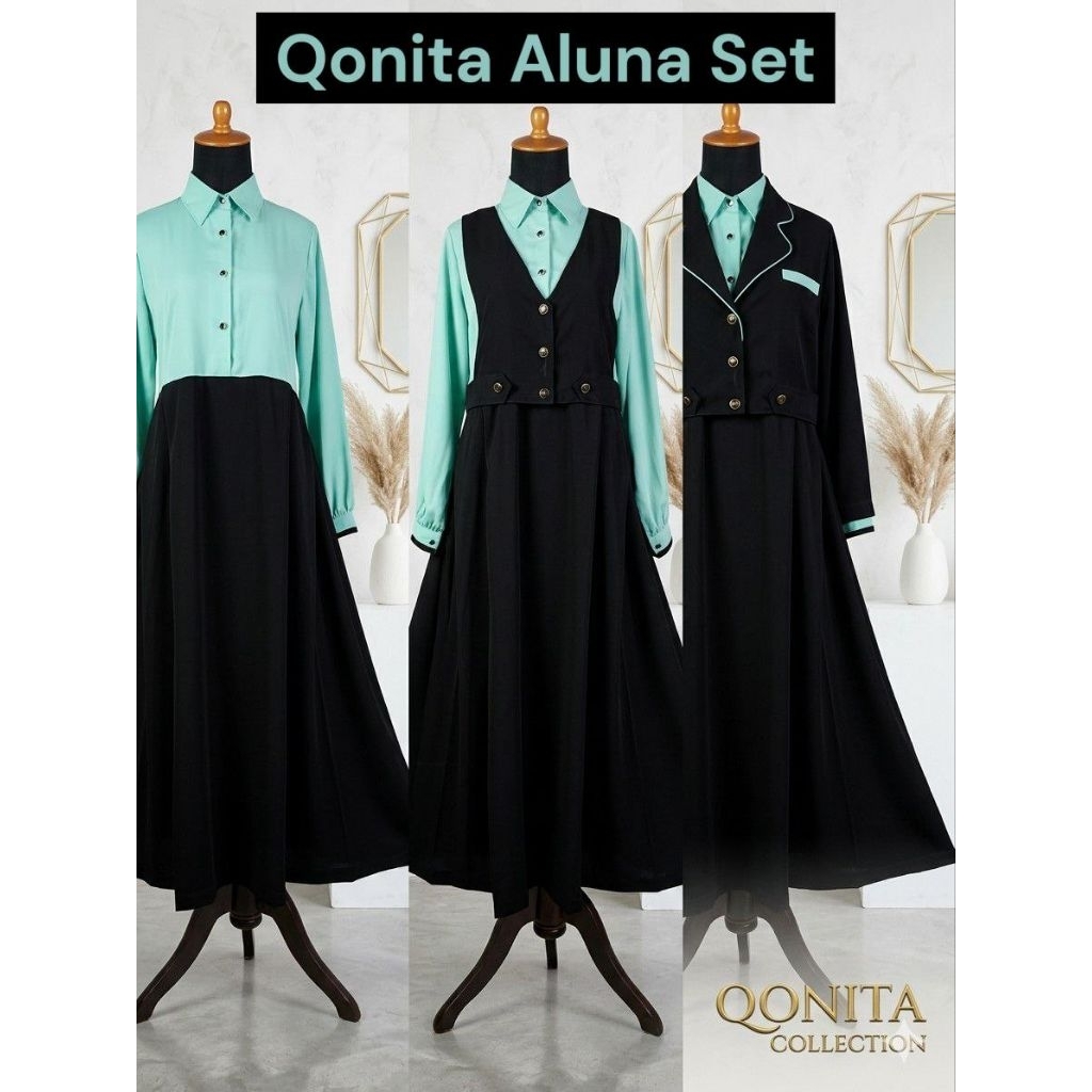 Jubah Akhwat | Gamis Wanita ALUNA set