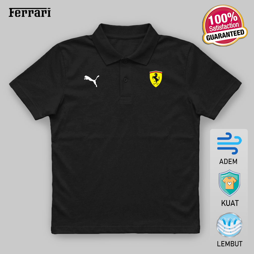 Kaos Polo Pria Ferrari Puma Classic Premium S-4XL