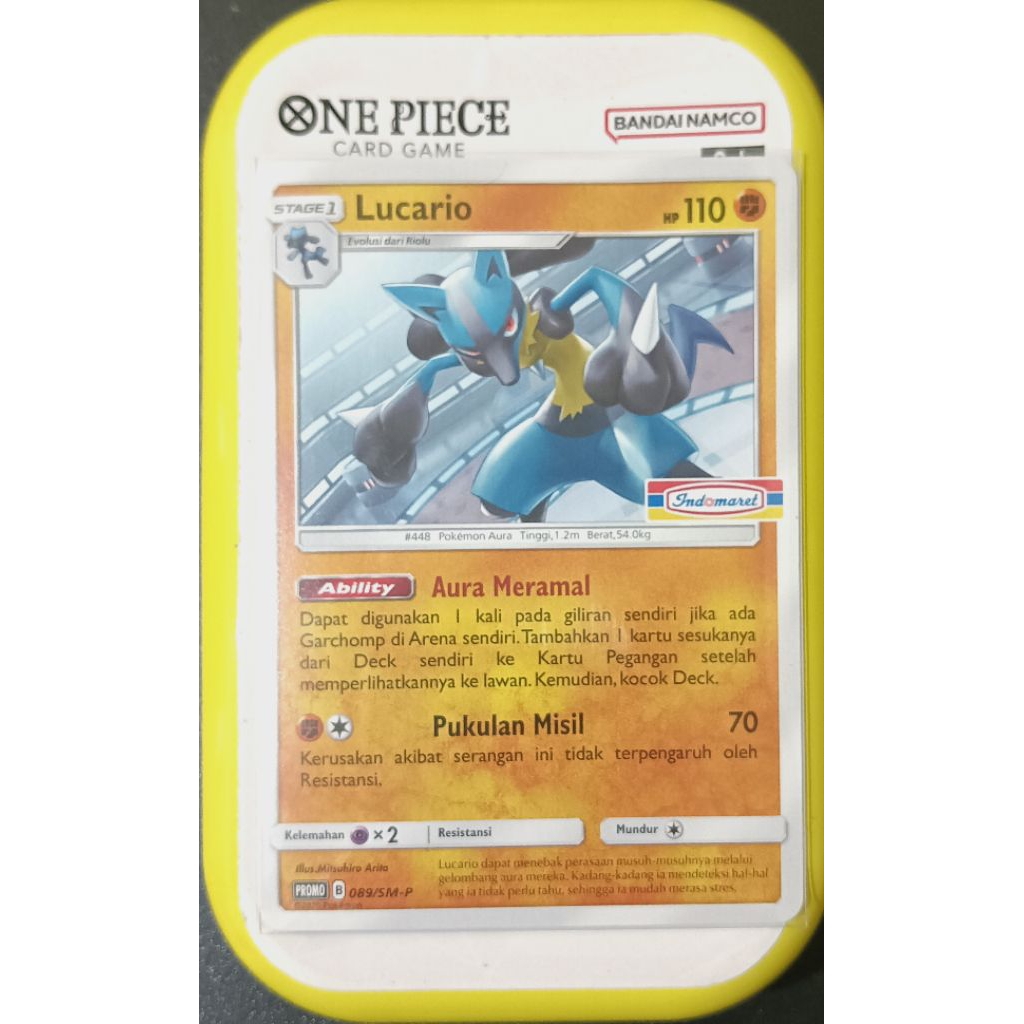 Lucario Indomaret Promo Card, kartu Promo Indomaret Lucario