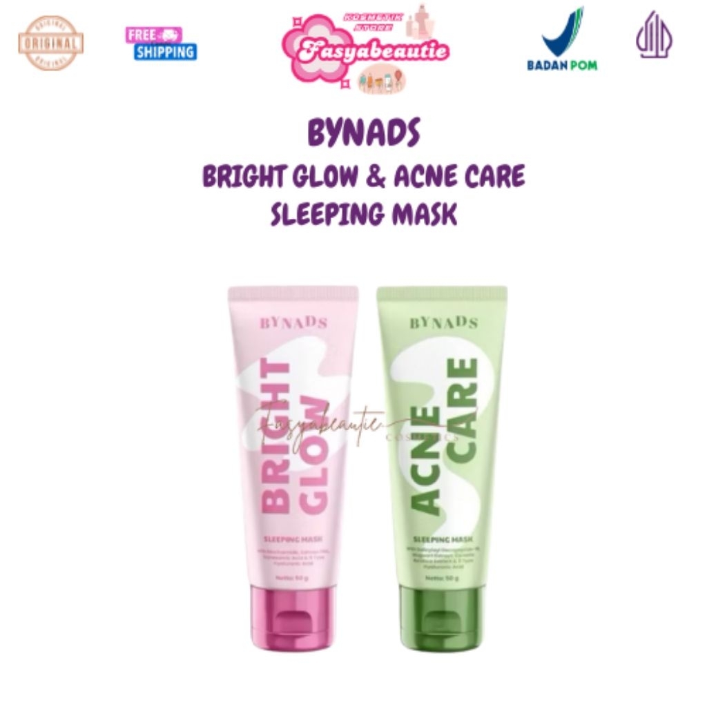 BYNADS SLEEPING MASK SALMON DNA BPOM APPROVED 3 IN 1 MASKER MOISTURIZER SLEEPING MASK BYNADS