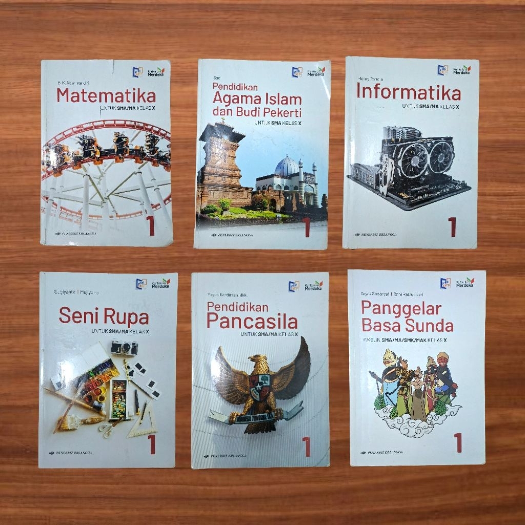 [PRELOVED] BUKU PELAJARAN ERLANGGA BUPENA KELAS X/10 SMA/MA KURIKULUM MERDEKA (MATEMATIKA, SENI RUPA