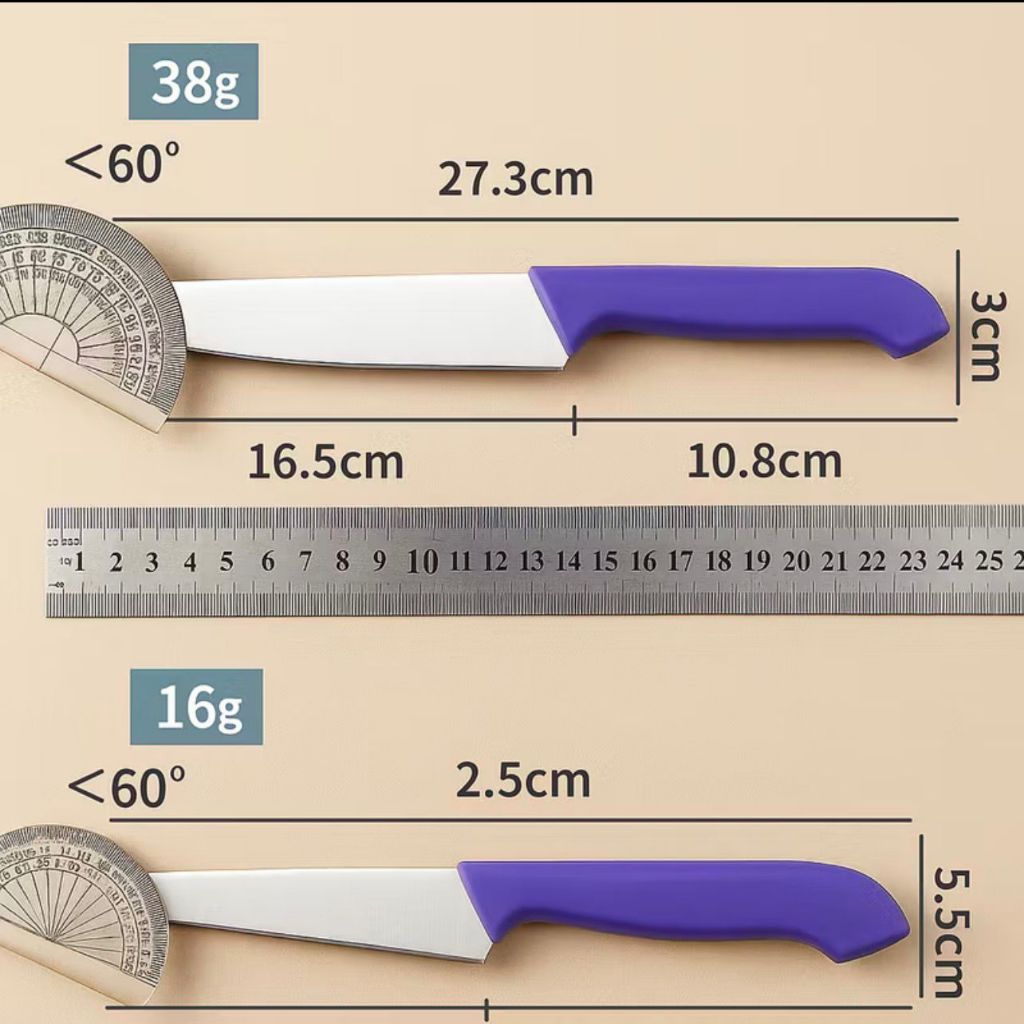 3 PCS PISAU DAPUR UNGU