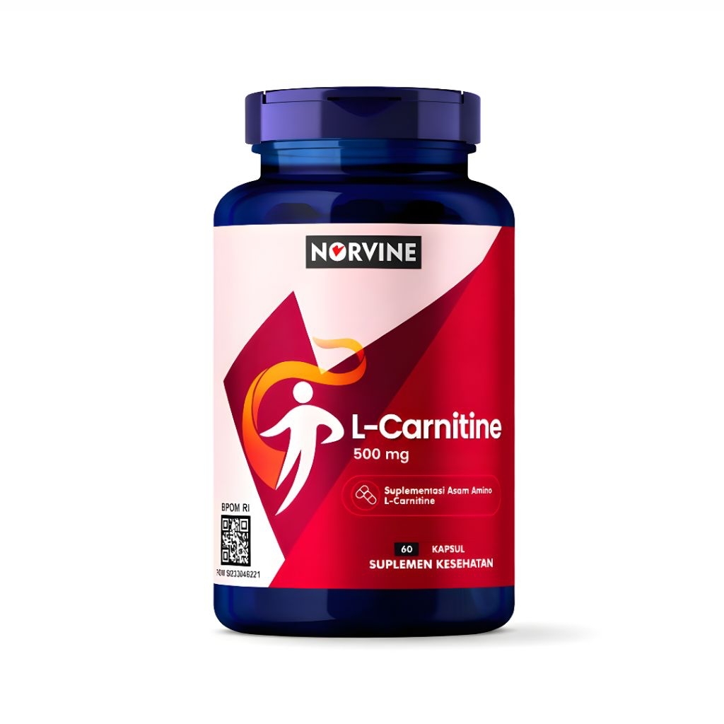 Norvine L-Carnitine 500mg 60 Kapsul Bpom (Made In USA)