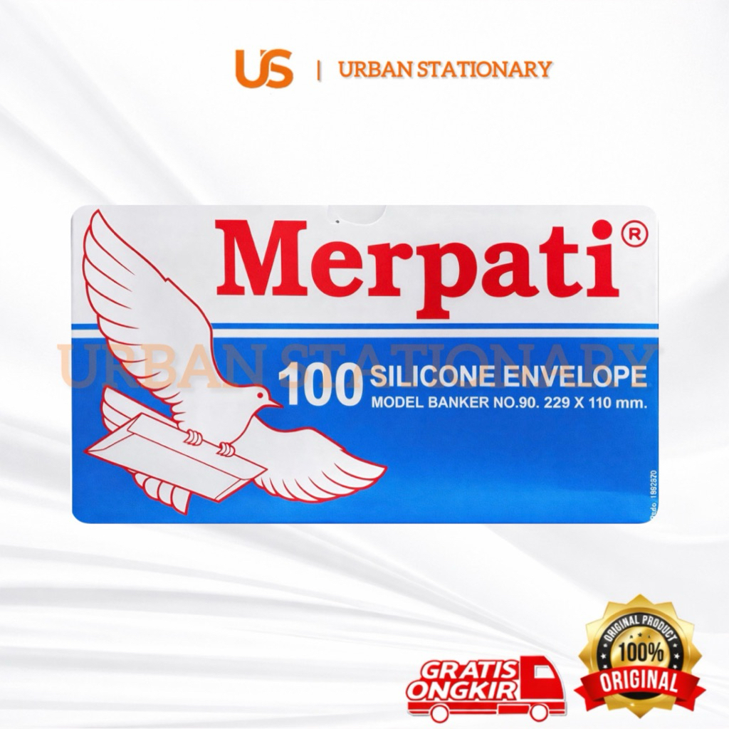 Amplop Merpati No.90 PANJANG Putih Polos Silicone Amplop Putih Lem