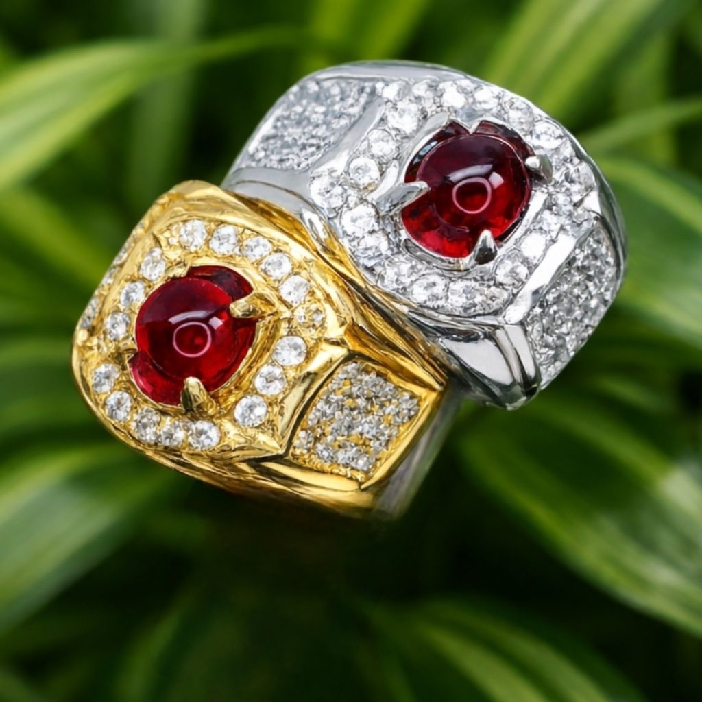Cincin Batu Merah Delima Mustka Merah Delima Original