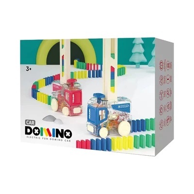 Mainan Anak Susun domino Set Domino Car - Merah