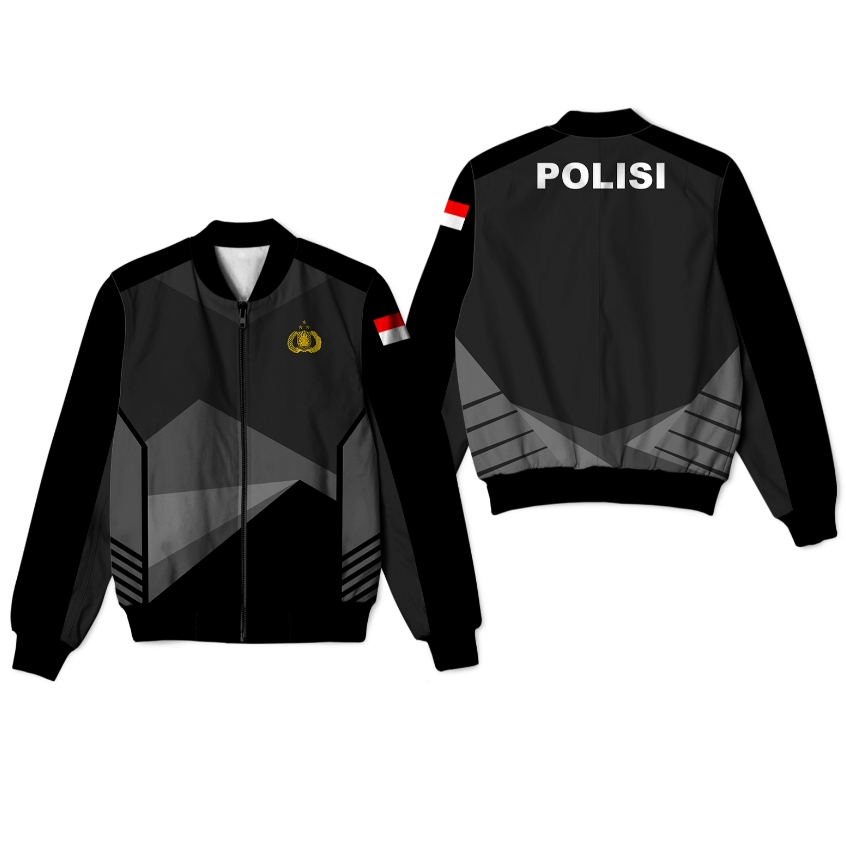 POLISI POLRI Jaket Bomber Hoodie Custom Nama Tulisan/Logo Free