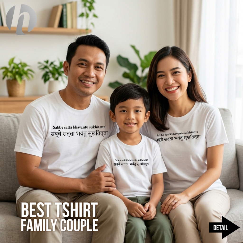 Mittara - Seri Kaos Buddhis Sabbe Satta Bhavantu Sukhitata Tshirt Buddha Custom UNISEX