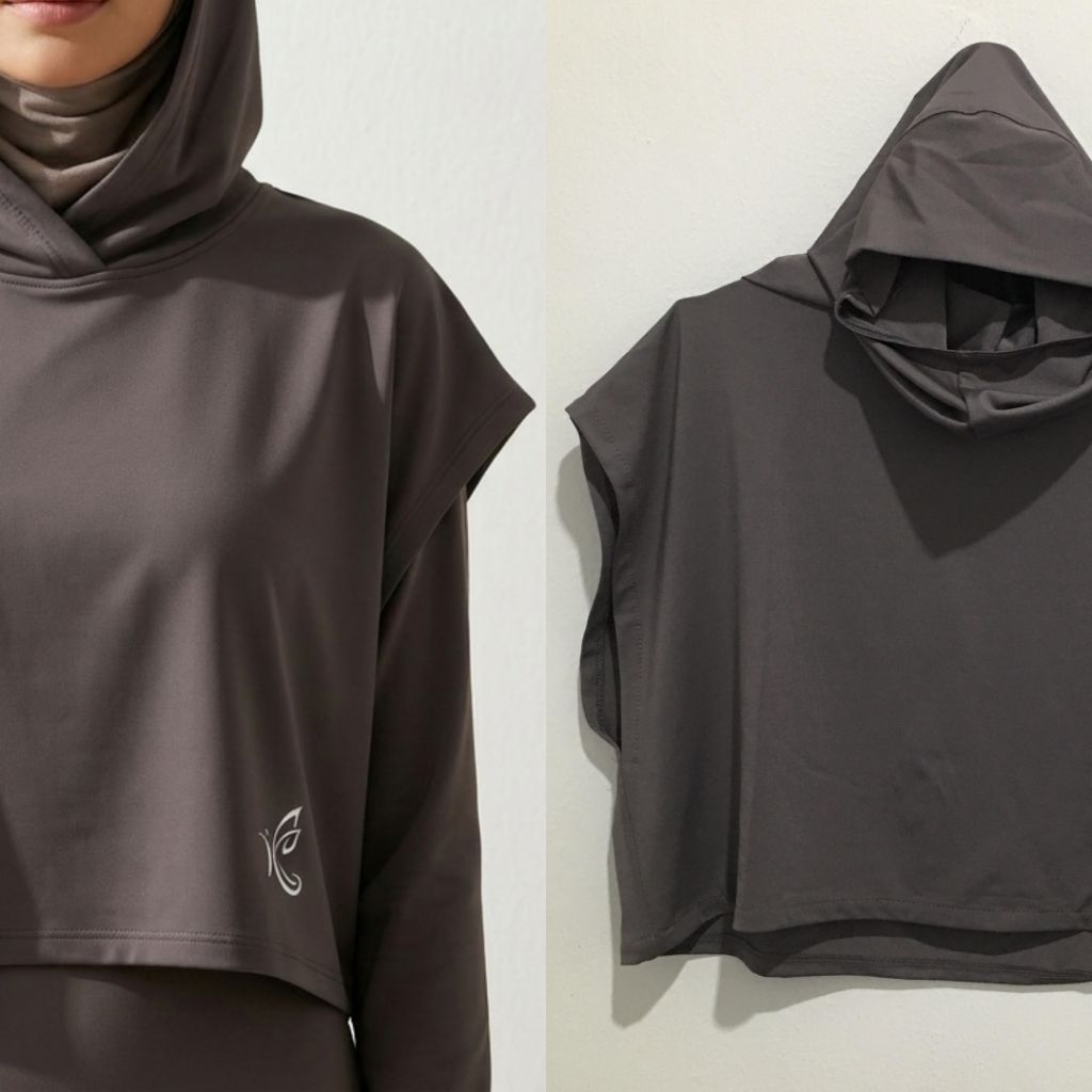 Vest Olahraga Wanita | Vest Crop | Vest Hoodie