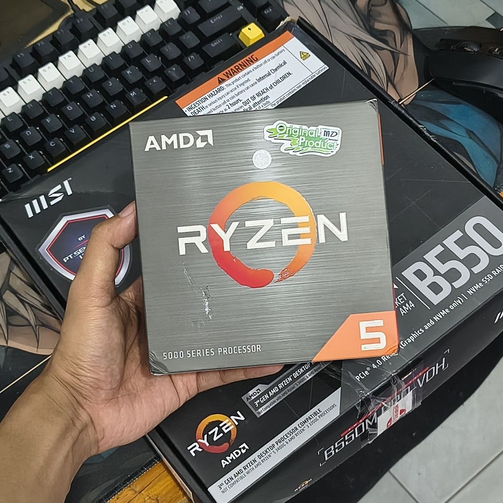 Bundling Baru - Motherboard Msi B550M Pro VDH & Ryzen 5 5600 Box New  - Garansi Resmi On 3Tahun