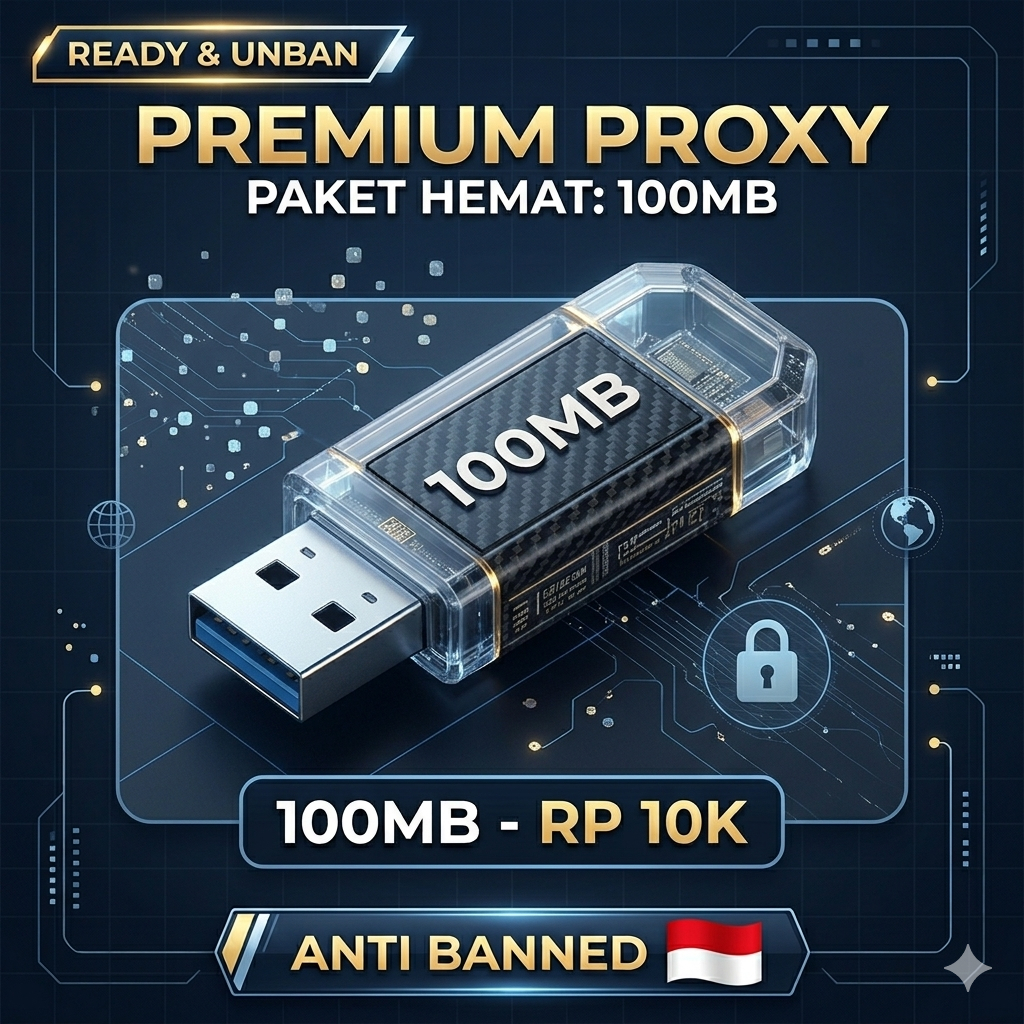 Proxy Rotating 100MB Murah | Residential IP | Cocok Multi Akun & Scraping