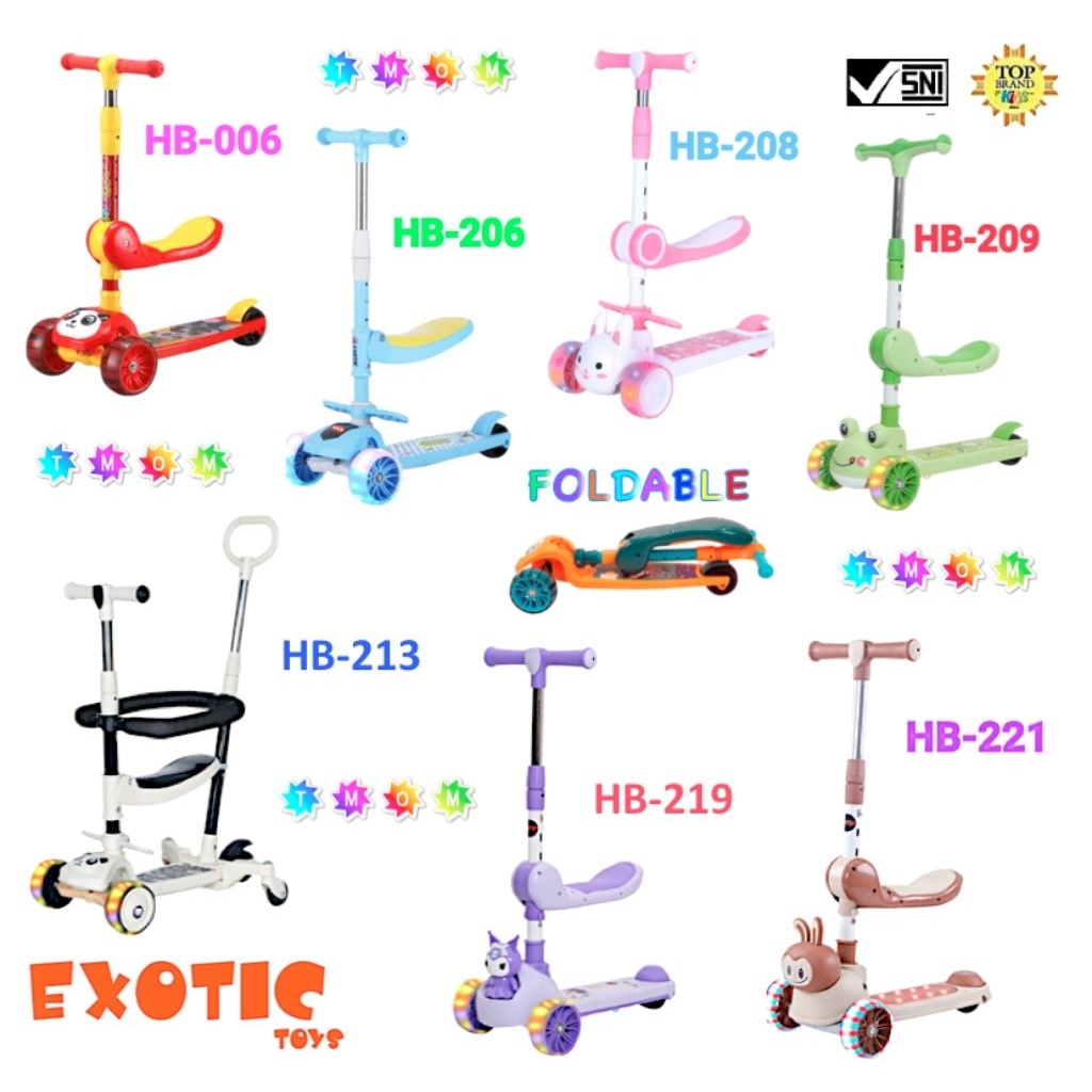 Skuter Otoped Kursi Bangku Anak Panda Kelinci Kodok Katak Exotic ET HB006 HB 006 HB-006 HB206 HB 206