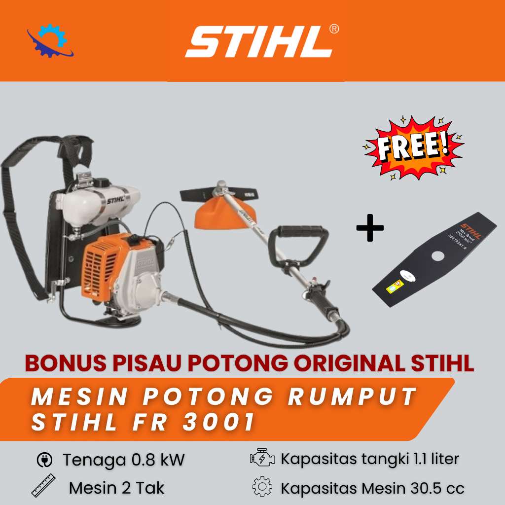 Mesin Potong Rumput STIHL FR 3001 BONUS PISAU POTONG ASLI ORIGINAL BISA COD Promo  Cutter 2 Tak4