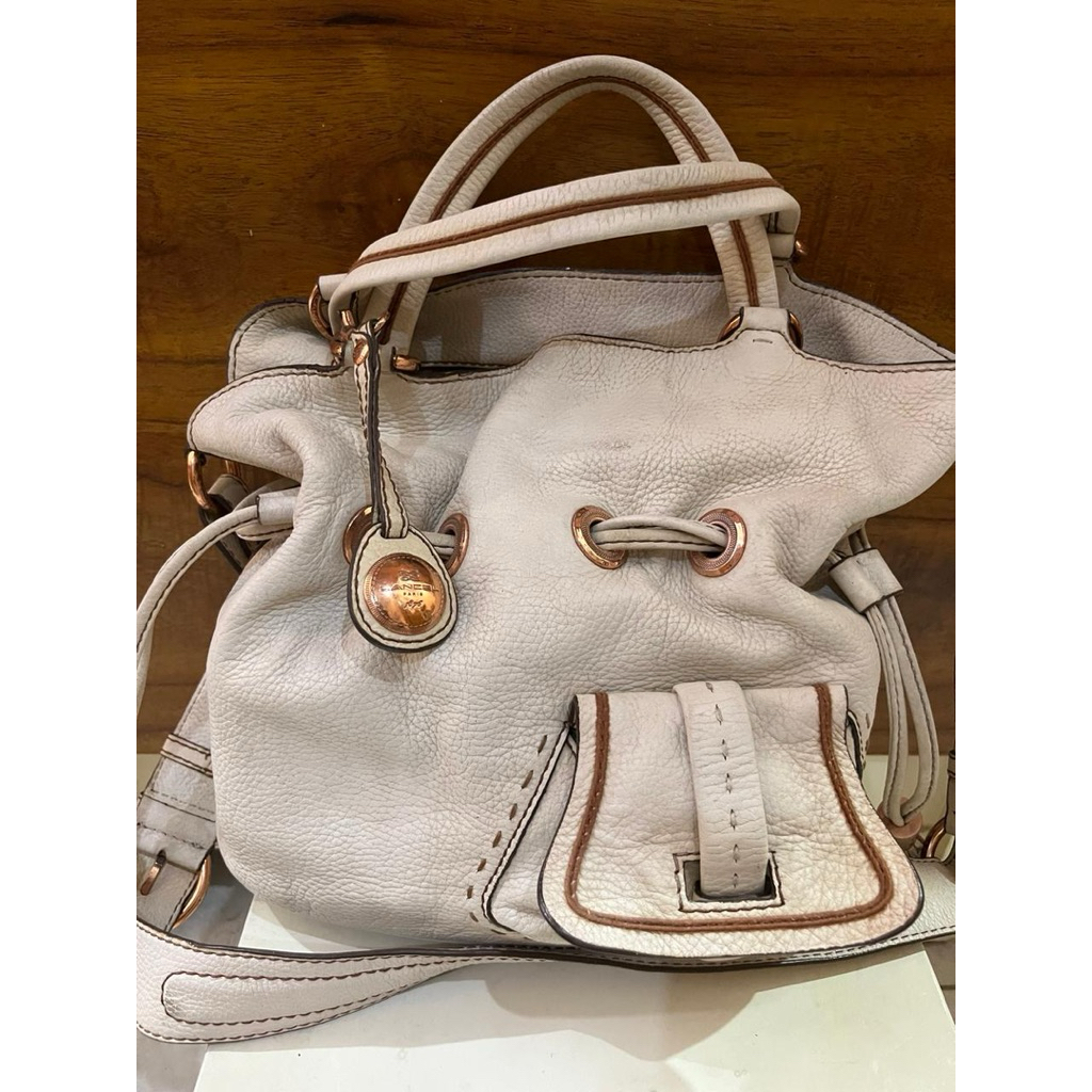Tas Lancel Authentic: Lancel Flirt White Sling Paris