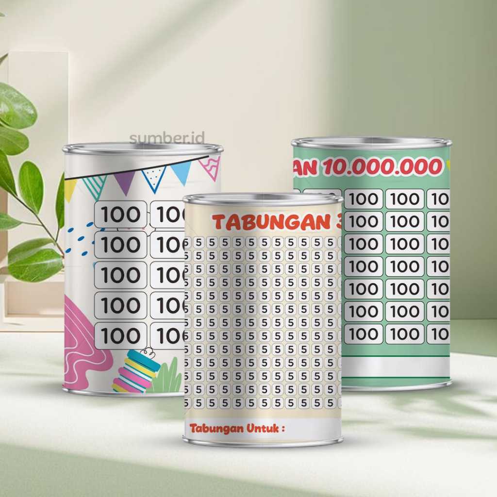 Celengan target 1,5juta pecahan 10ribu permanen buka tutup tabungan mini 10K GET 1,5JT ukuran 10 cm 