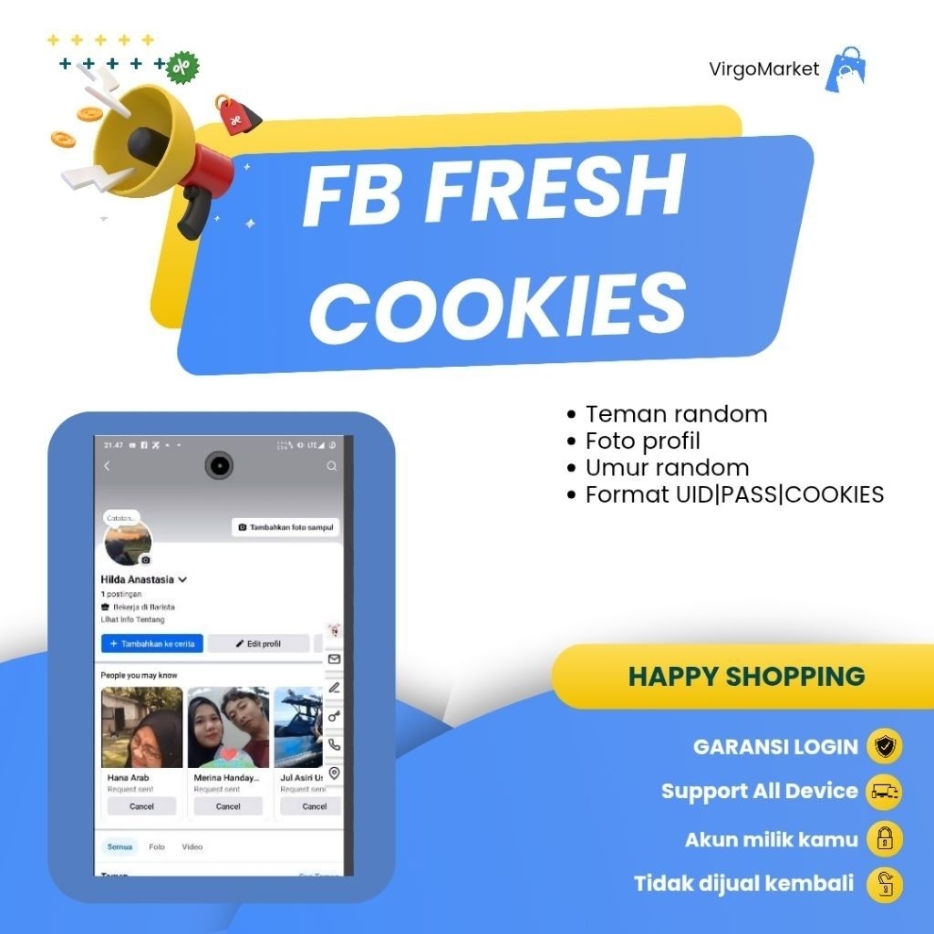 FRESH SALE | FB FRESH | LOGIN VIA CHOKIES | GARANSI GAGAL LOGIN