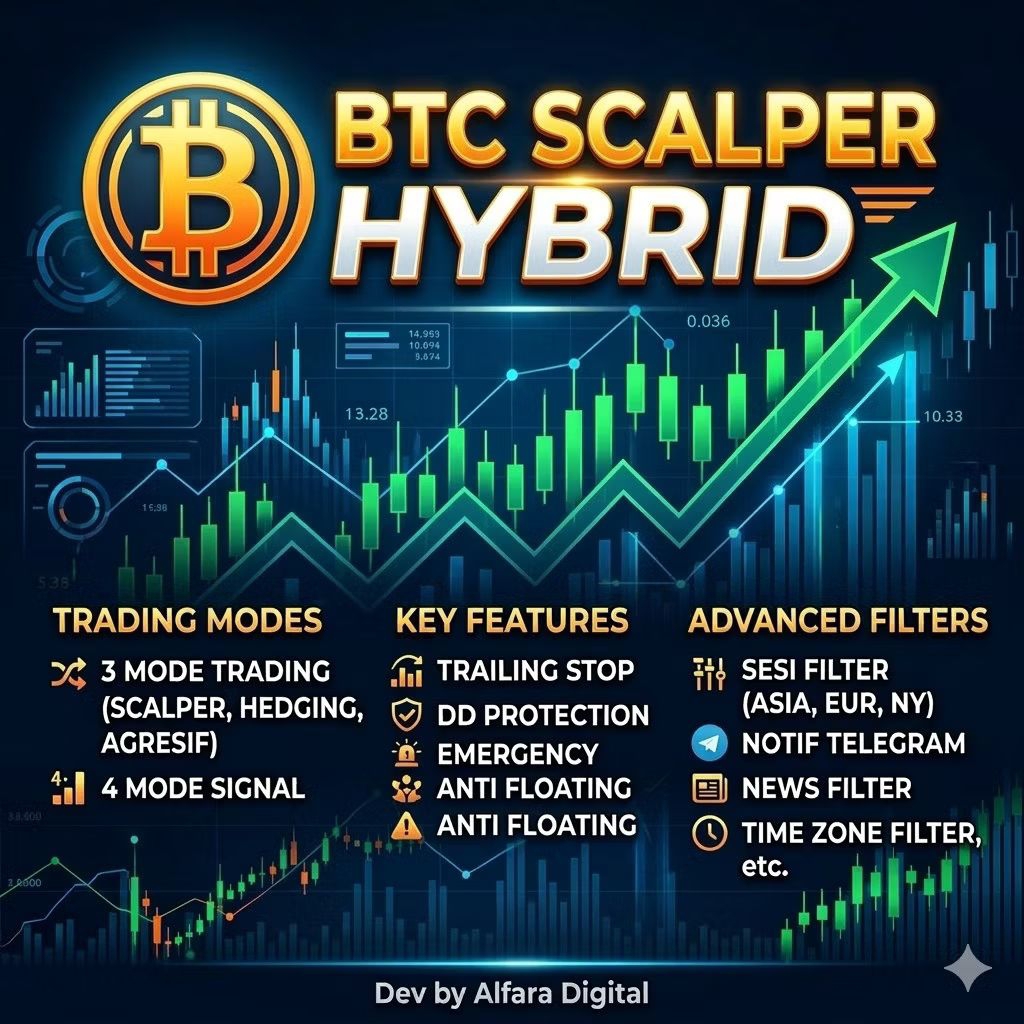 BTC Scalper Hybrid MT5 Auto SL TP Trailing