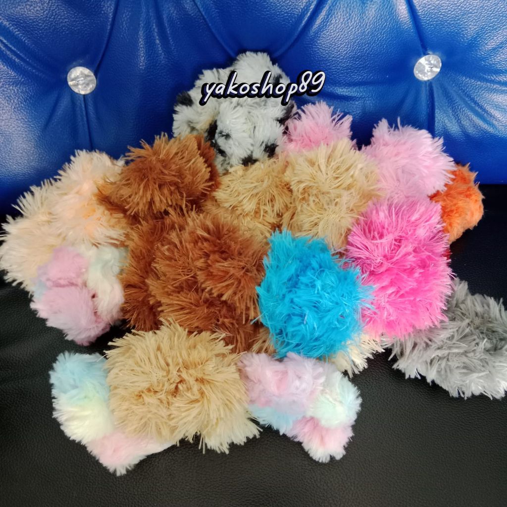 yakoshop89 COD Ikat Rambut Scrunchie Donat Bulu Halus Jumbo / Tali Rambut Bulu Korea Import